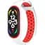 Силіконовий ремінець Sport Xiaomi Mi Band 7/6/5 White/Red - мініатюра 1