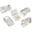 Конектор RJ45 UTP 100 шт. Clear Cat.5e Cablexpert позолочені контакти (LC-8P8C-001/100) - мініатюра 1