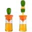 Диспенсер для масла и уксуса Semi Dispenser 180 мл, Orange/Green с силиконовой кистью - миниатюра 1