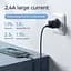 Адаптер мережевий JOYROOM Mini dual port smart fast charge L-2A121 2USB зарядне чорне - мініатюра 3