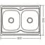 Кухонна мийка накладна ZERIX Z8060B-08-180E satin (ZX1620) - мініатюра 4