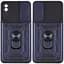 Ударостійкий чохол Camshield Serge Ring Xiaomi Redmi 9A Синій, TPU+PC, Шторка на камеру - мініатюра 1