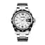 Наручний годинник чоловічий Skmei 0992 White stainless steel, 0992SWT (12310) - мініатюра 1