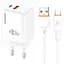 СЗУ Amaya E77D PD20W+QC3.0 (1USB-A/1C) + кабель USB to Type-C White - миниатюра 1