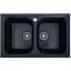 Кухонная мойка Platinum 7950 Equatoria гранитная глянцевая с креплением 79x50 см антрацит (000035780) - миниатюра 1