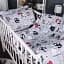 Простыня MirSon Kids Time 17-0672 Silver Owlets 70х140 см на резинке бязь высота 10 см (2200010183757) - миниатюра 3