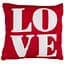 Подушка вязаная Прованс Love 45х45 см красная/белая - миниатюра 1