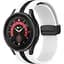 Ремінець для Samsung Galaxy Watch 4 Classic 46mm - біло-чорний ширина кріплення 20мм силікон Watchbands Cls-line-black (W36-1WB87751991) - мініатюра 1