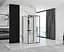 Душова кабіна Rea Rapid Swing 100x80 black пристінна REA-KPL-009955, Чорний матовий, Універсальна, прозрачний, Чорний матовий - мініатюра 5