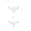 Трусики-бразилиана из хлопка Passion PS005 Panties white L - миниатюра 3