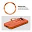 Чехол панель-накладка для Apple iPhone 14 Pro Max, Replica MagSafe, оранжевый, противоударный защитный чехол с магнитным кольцом MagSafe, защита всего корпуса, TPU+PC, зеркальный, выступающий бортик вокруг экрана, ArmorStandart (ARM76211) - миниатюра 4