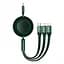Кабель Baseus Bright Mirror 2 Series Retractable 3-in-1 Cable Type-C to MicroUSB+Lightning+Type-C 100W 1.1m CAMJ010206 Green - мініатюра 1