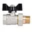 Кран кульовий Thermo Alliance "Американка" Base 1/2"ВЗ прямий, PN40, метелик SD221W15 - мініатюра 3