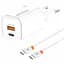 СЗУ Amaya E48D PD33W+QC3.0 (1USB-A/1C) + кабель Type-C to Type-C White - миниатюра 1