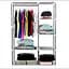Тканинна шафа для одягу складна на 2 секції фіолетовий Storage Wardrobe 88105 - мініатюра 2
