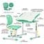 Комплект мебели Evo-kids Evo-06 Plus Green: стол+стул (Evo-06 Plus Z) - миниатюра 2