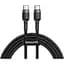 Дата кабель USB-C to USB-C 1.0m 3A 60W Cafule Black Baseus (CATKLF-GG1) - миниатюра 1