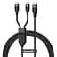 Кабель Baseus Flash 2 in 1 Cable Type-C to Type-C\Type-C 100W 5A 1.5m CA1T2-C01 Black - мініатюра 1