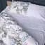 Простыня MirSon Сатин Flower Sketch 110х160 см белая (2200011123561) - миниатюра 5