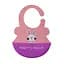 Силіконовий слинявчик з кишенею Kiddy Baby show зайчик Рожевий - мініатюра 1