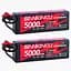 Акумулятор SANKAKU 130C 5000 мАг Lipo 2S 7,4 В, жорсткий, з роз'ємом Deans T для радіокерованих баггі, автомобілів, вантажівок - мініатюра 1