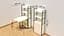 Стіл книжка з етажеркою Практик 2 Ferrum-decor 1555x640x990 Чорний метал ДСП Біле 16 мм (FRD-104625) - мініатюра 2