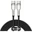 Кабель Baseus Cafule Metal Type-C to Type-C 100W (2m) black (CATJK-D01) - мініатюра 1