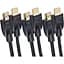 Кабель Amazon Basics HDMI, 3 упаковки, 6 футів, 4K при 60 Гц, високошвидкісний 4K HDMI 2.0 шнур (18 Гбіт/с), 2160p, 48 біт - мініатюра 1