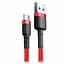 Дата кабель USB 2.0 AM to USB-C 1.0m Cafule 3A red+red Baseus (CATKLF-B09) - мініатюра 2