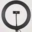 Кільцева світлодіодна LED лампа Flat Ring 10" + tripod 2.1m Black - мініатюра 3