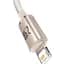 Кабель Baseus Crystal Shine Series Lightning 2.4A (1.2m) pink (CAJY001104) - мініатюра 3