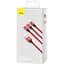 Кабель Baseus Rapid Series 3-in-1 Cable USB to MicroUSB+Lightning+Type-C 2A 1.2m CAJS000009 Red - мініатюра 3