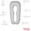 Подушка Sonex Basic Flex для беременных и отдыха П-образная антиаллергенная 135x68x25 серая (SO102581) - миниатюра 4