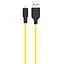 USB Cable Hoco X21 Plus Fluorescent Lightning Yellow 1m - мініатюра 1