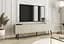 Тумба под телевизор Perfect Home Оро/Oro 3-дверная с черными ножками RTV175 MDF Бежевый (PFH-091348) - миниатюра 1