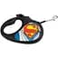 Повідець-рулетка для собак Waudog R-leash, малюнок "Супермен Герой", M, до 25 кг, 5 м, світловідбиваюча стрічка чорний - мініатюра 1