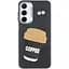 Чехол TPU Leather Toys для Samsung Galaxy S25 FE Coffee / Black - миниатюра 1