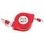 Кабель Toto TKX-67 Flat USB cable Lightning 1m Red - миниатюра 1