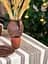 Лляна скатертина різдвяна з українським орнаментом "Рандеву коричневий" - 370х150 см - мініатюра 3