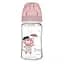 Антиколікова пляшечка Canpol Babies Easystart Bonjour Paris, з широким отвором, 240 мл, рожевий (35/232_pin) - мініатюра 1