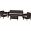 Комплект садовой мебели Keter Salemo 3 seater set коричневый - миниатюра 1