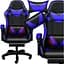 Кресло геймерское PLAYER с подставкой для ног и массажем Blue/Black (100002) - миниатюра 2