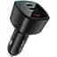 Автомобільний зарядний пристрій Acefast B18 200W(2USB-C+USB-A)fast car charger Black (6974316285953) - мініатюра 1