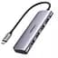 USB-хаб Ugreen CM195 USB Type-C 6 in 1 (70410) Space Gray - миниатюра 1