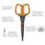 Ножницы Axent Titanium 19 см серо-оранжевые (6306-06-A) - миниатюра 3