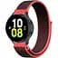 Ремінець нейлоновий на липучці BeWatch для Samsung Galaxy Watch 4/5/6 Чорний з червоним (1011339.2UW) - мініатюра 1