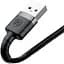 Кабель Baseus Cafule Cable USB to Lightning 2A 0.5m CALKLF-AG1 Black-Grey - мініатюра 2