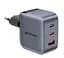 Зарядное устройство Vention 70W GaN FEX 1U+2C черный евровилка - миниатюра 1