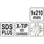 Сверло по железобетону Yato SDS+ Premium Х-тип Ø=9х210 мм 4 режущие пруги (YT-41944) - миниатюра 5
