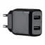 Сетевые зарядные устройства Hoco N7 Speedy dual port charger (EU) Черный - миниатюра 1
